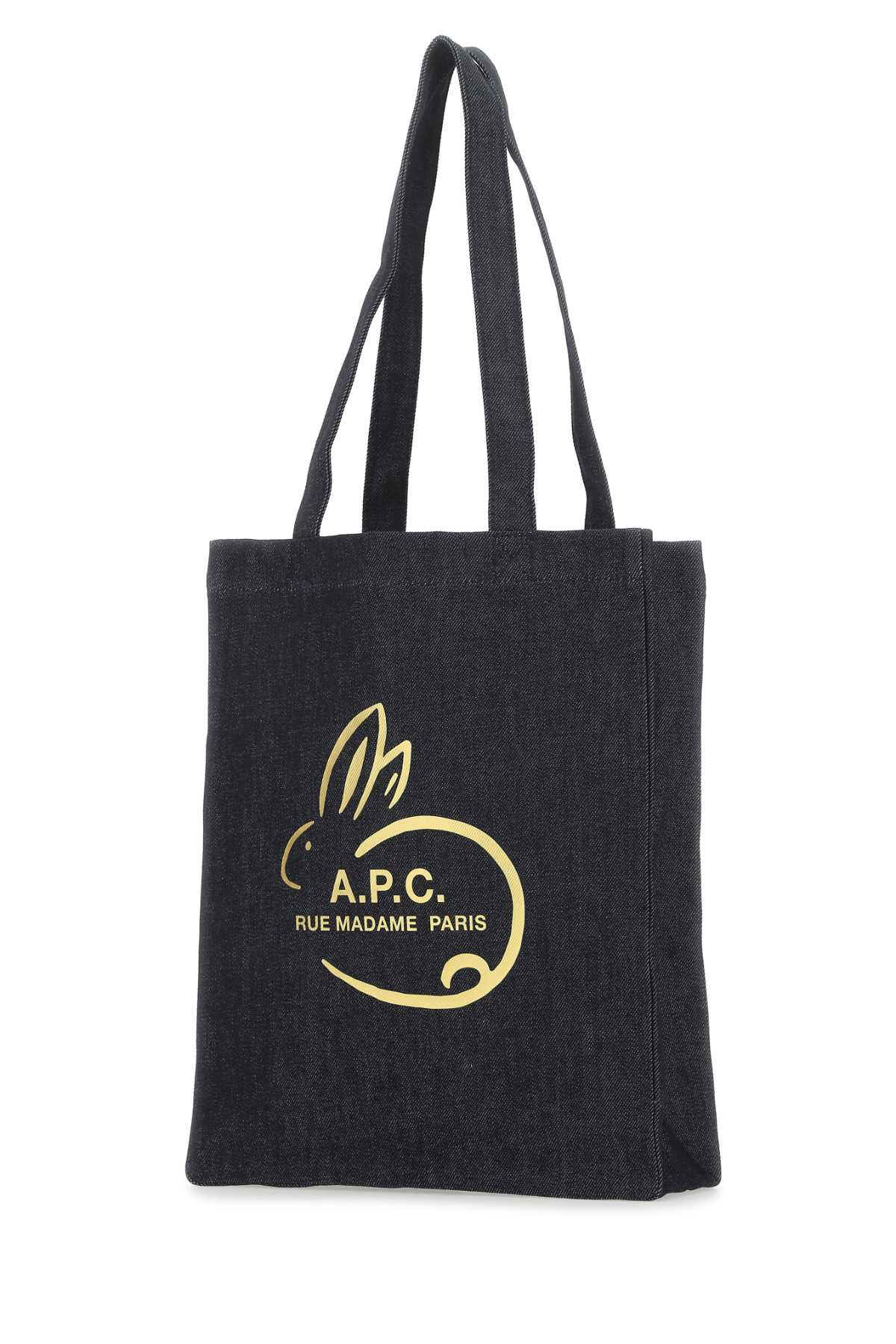 A.P.C. modern fashion trendy designer pattern easy carry women's black handbag