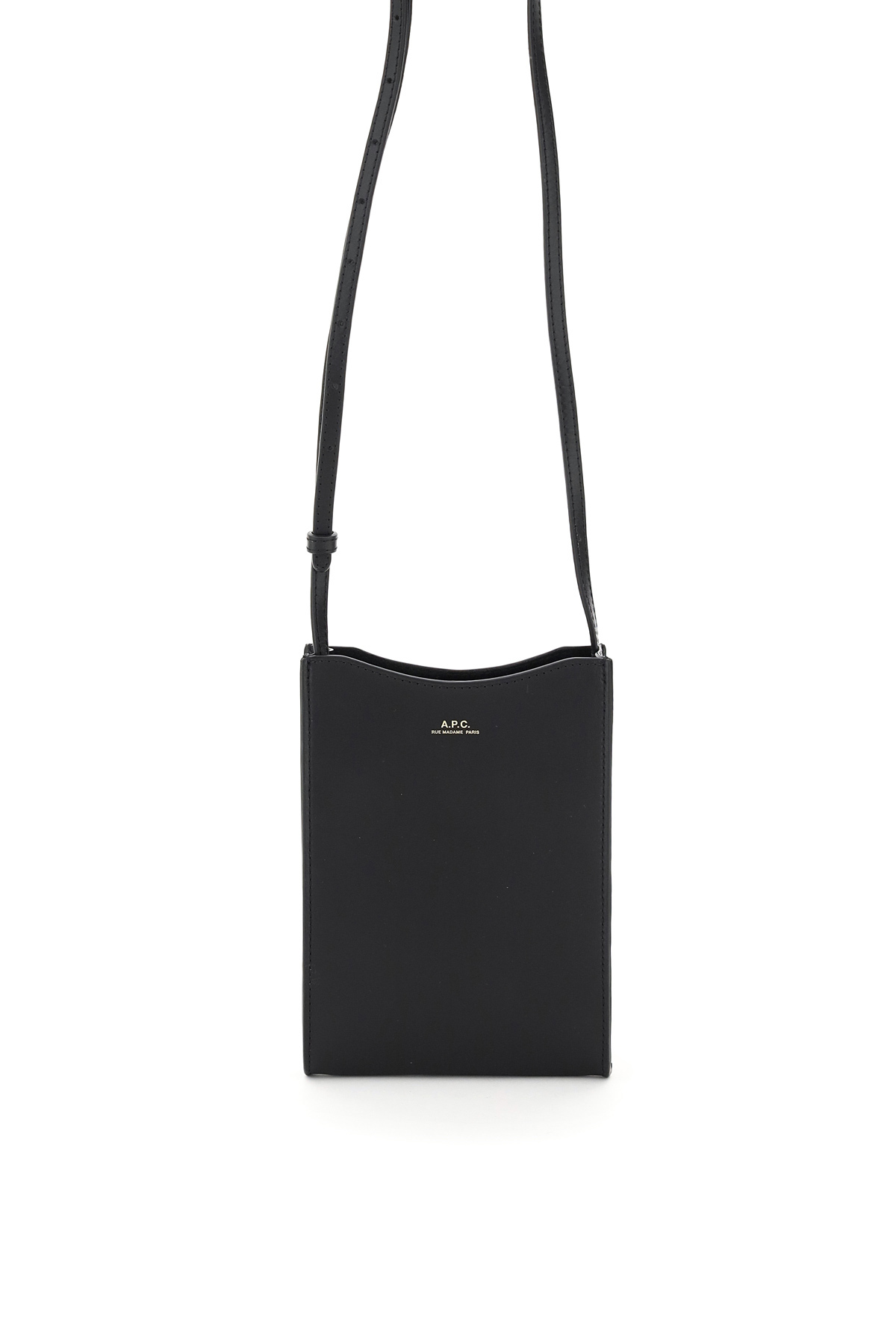 A.P.C. modern fashion trendy designer pattern women's black shoulder bag